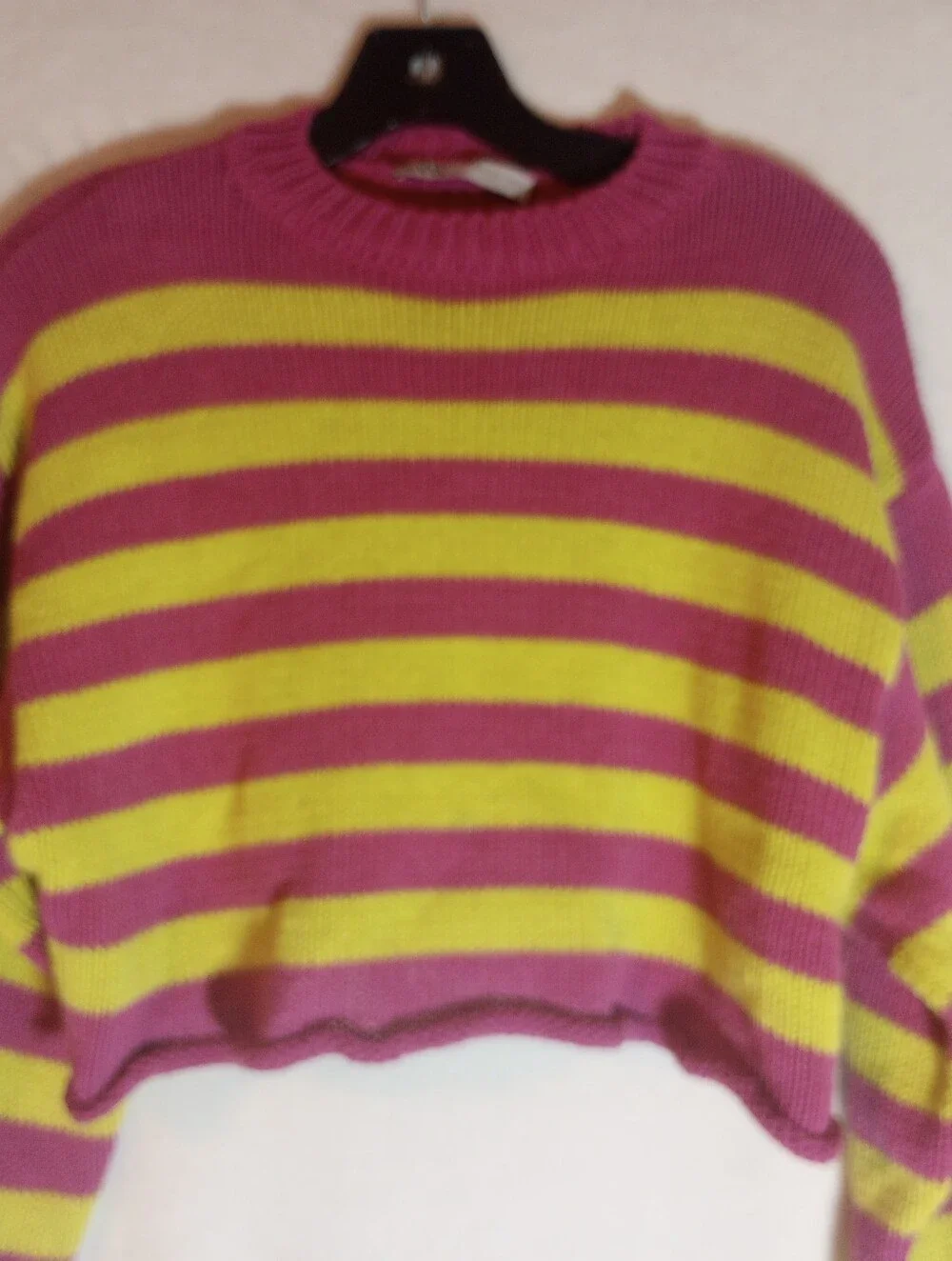 Cropped Baggy Striped Y2K Colorblock Sweater Zara Indie Sleeze Coquette Coastal